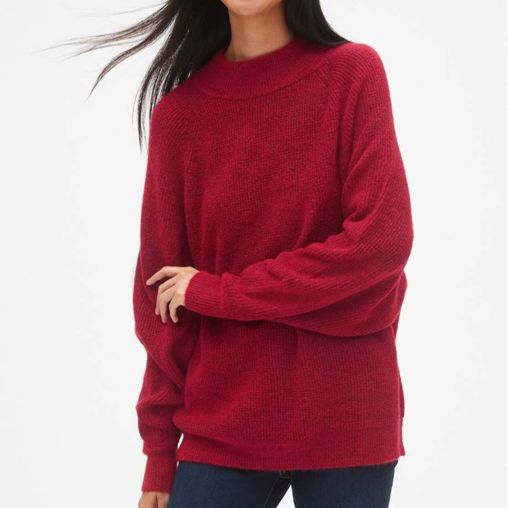 Gap New Mockneck Oversized Sweater Small Tall